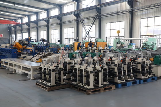 ZY20 HF वेल्डिंग ट्यूब मिल मशीन φ10-26mm गोल स्टील पाइप 0.4-1.5mm 100kW सॉलिड स्टेट लाइन